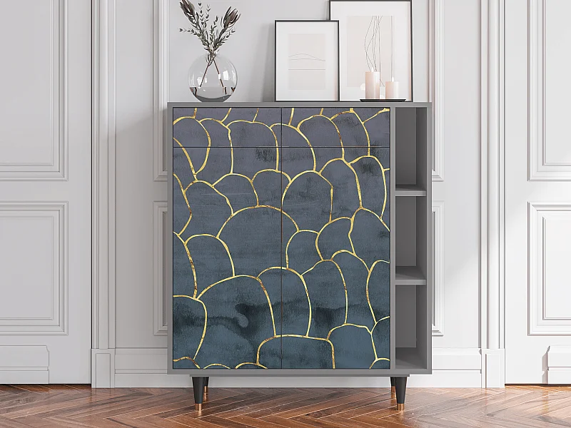 Kredens - 96х110х41 cm - BS6 - Blue Lagoon, Szary