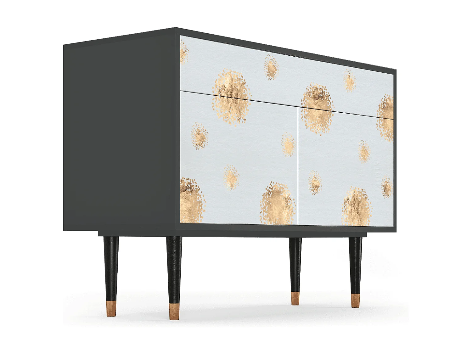 Kredens - 115x85x48 cm - BS4 - Sky Latte, Antracyt