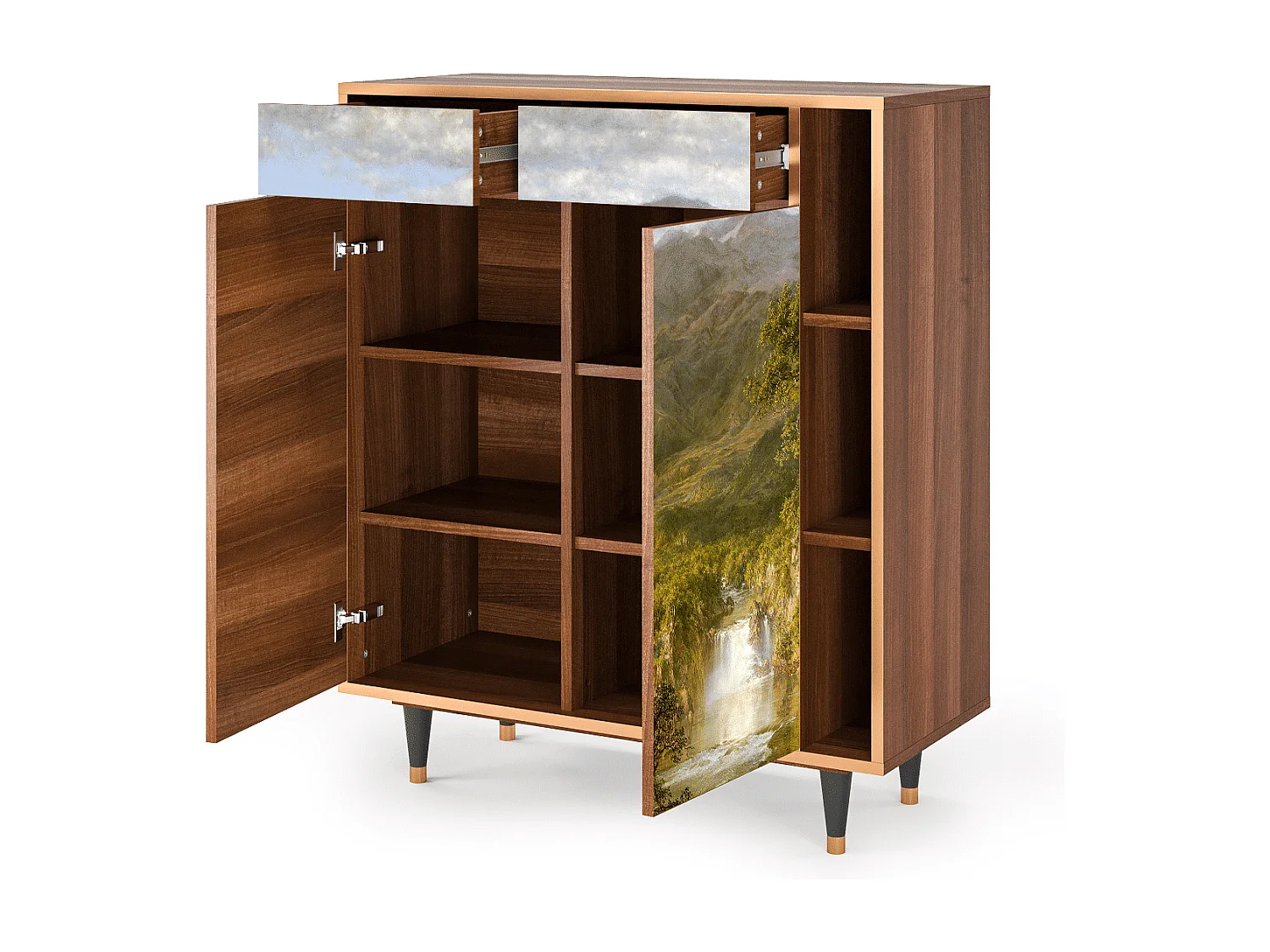 Sideboard - 96х110х41 cm - BS6 - The Heart of the Andes , Walnuss