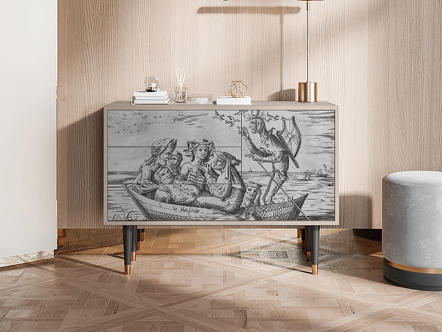 Kredens - 115х84х41 cm - S3 - Blau Schuyte, Latte