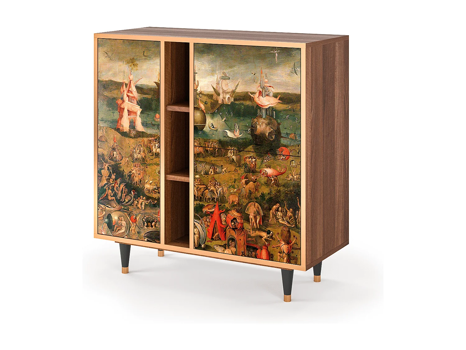 Kredens - 94х96х41 cm - BS5 - Garden of Delights , Orzech