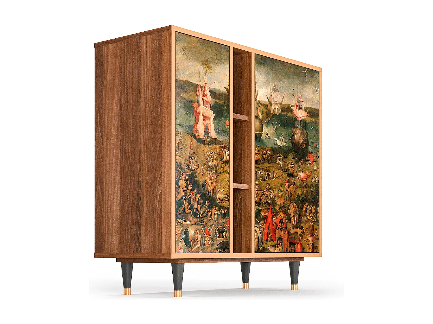 Kredens - 94х96х41 cm - BS5 - Garden of Delights , Orzech