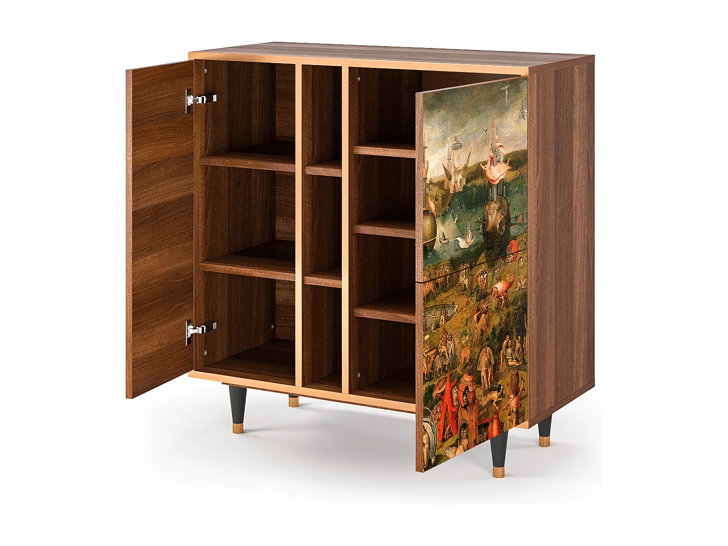 Kredens - 94х96х41 cm - BS5 - Garden of Delights , Orzech