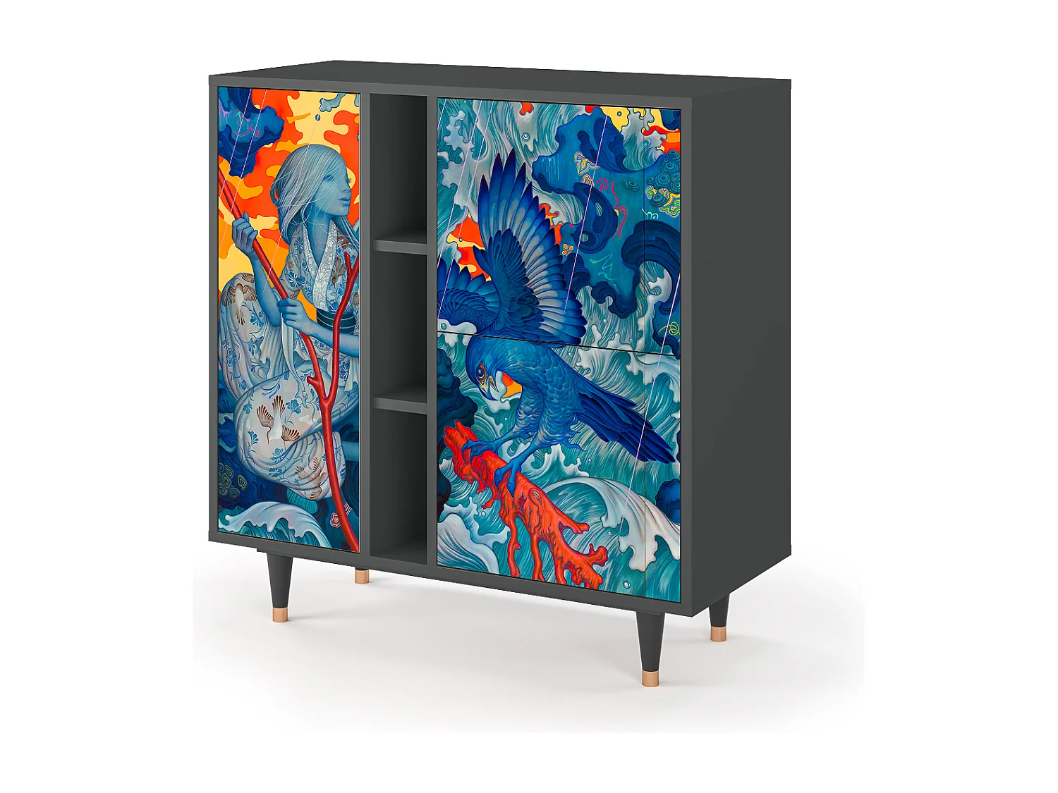 Buffet - 94х96х41 cm - BS5 - The Girl - James Jean, Anthracite