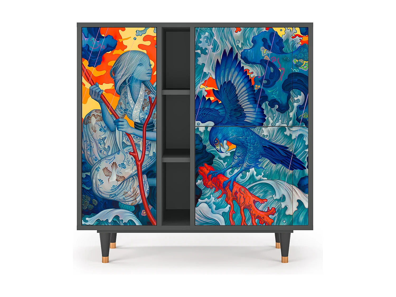 Buffet - 94х96х41 cm - BS5 - The Girl - James Jean, Anthracite