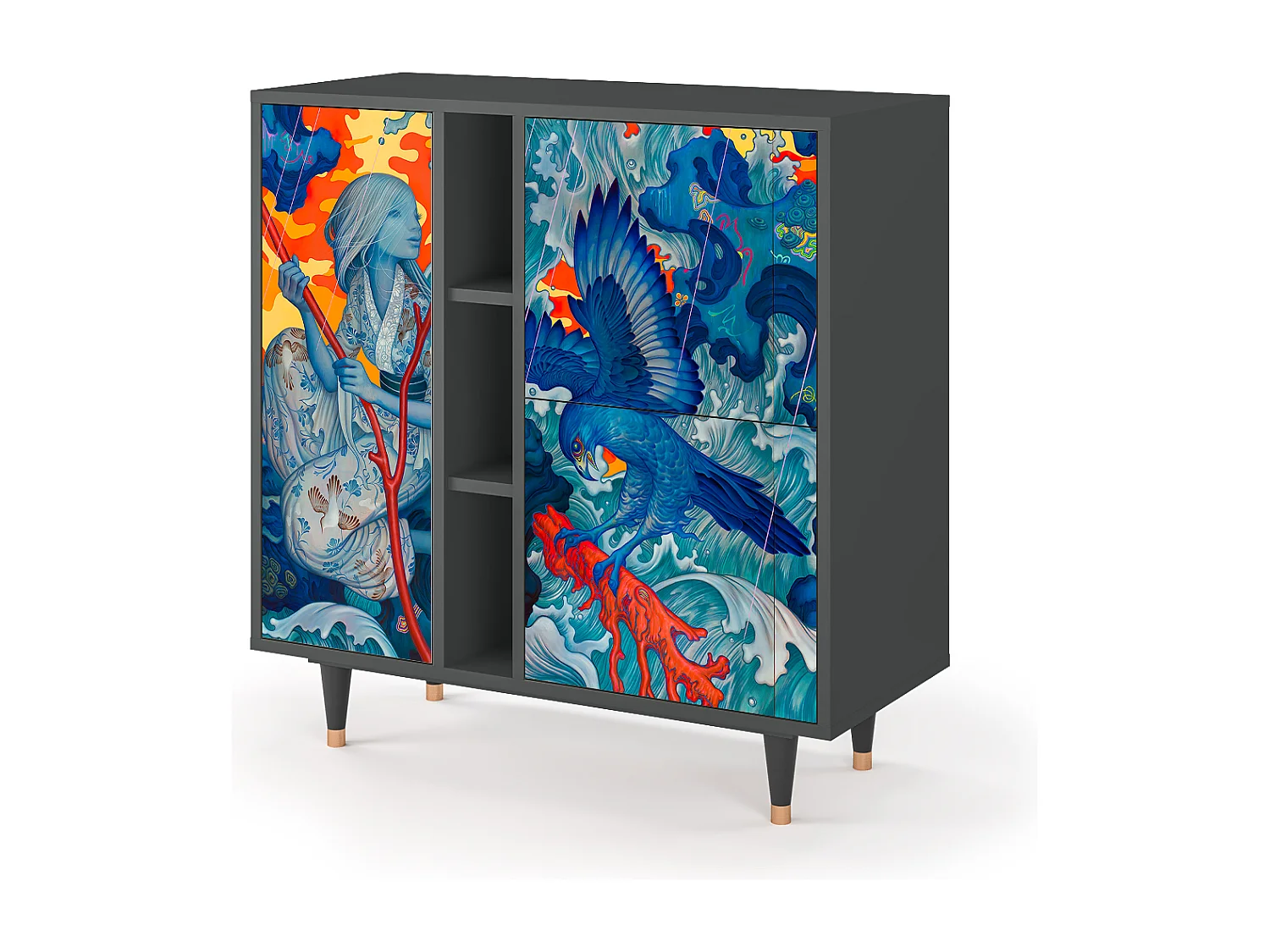 Buffet - 94х96х41 cm - BS5 - The Girl - James Jean, Anthracite