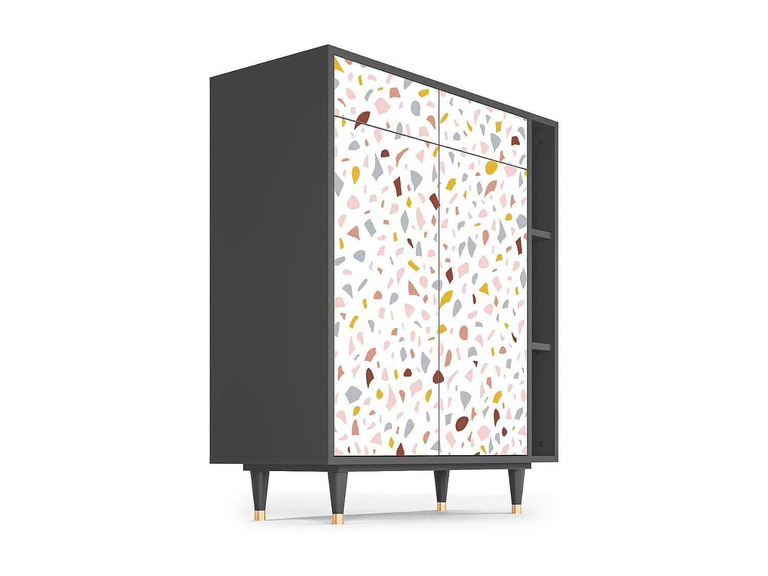 Kredens - 96х110х41 cm - BS6 - Marmelade Cheese, Antracyt