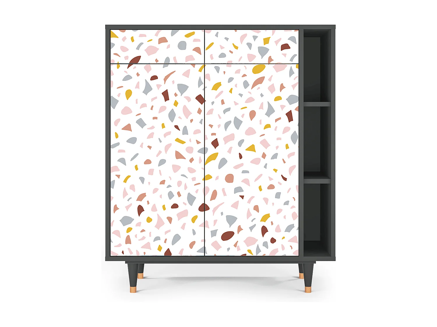 Kredens - 96х110х41 cm - BS6 - Marmelade Cheese, Antracyt