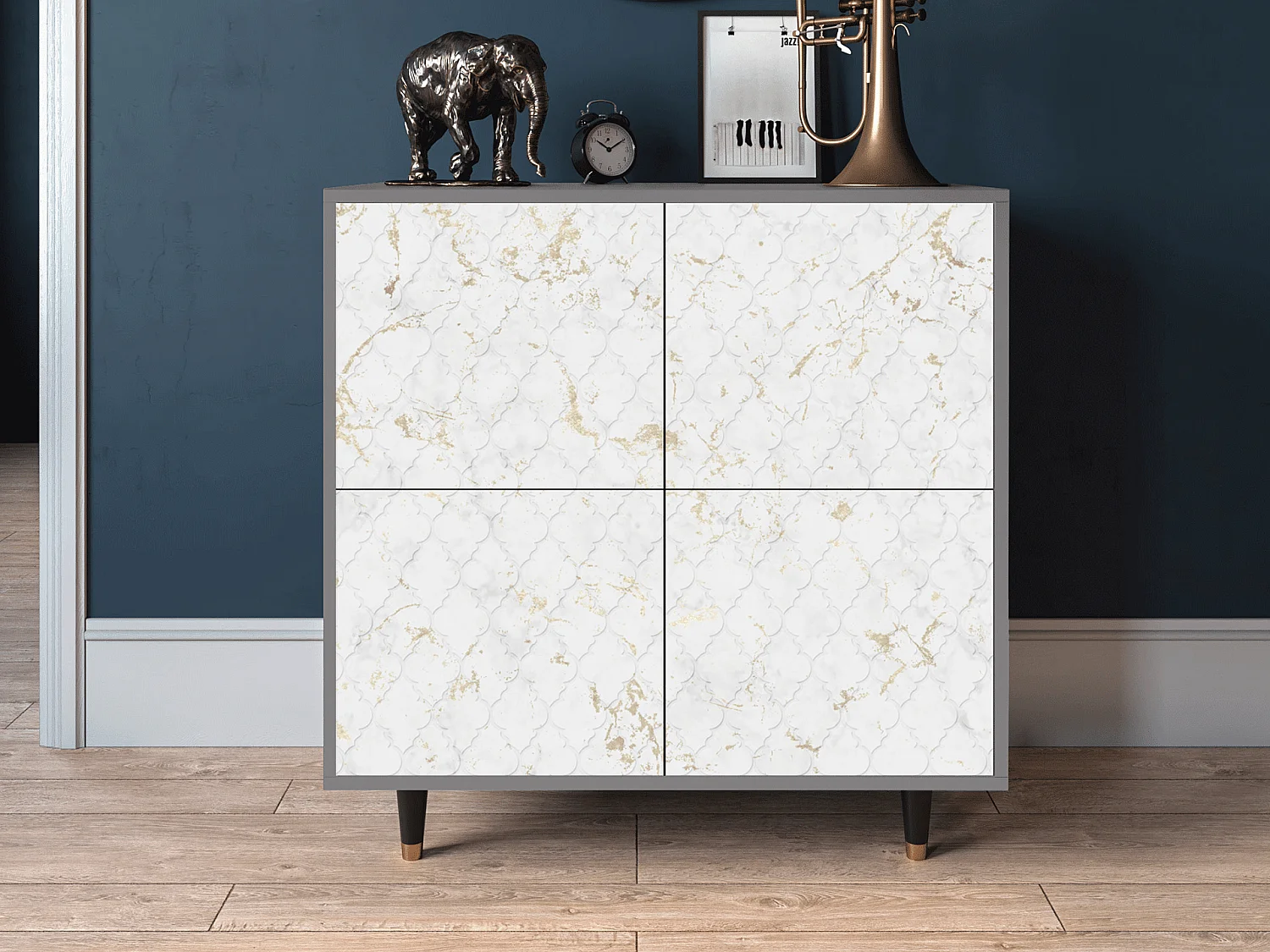 Sideboard - 94x96x48 cm - BS3 - Sweet Cotton, Grau