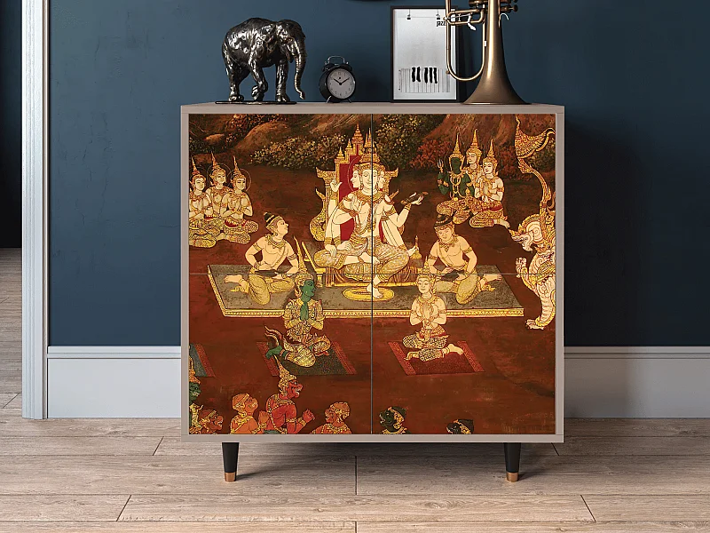 Aparador - 94x96x48 cm - BS3 - Malyavan, Latte