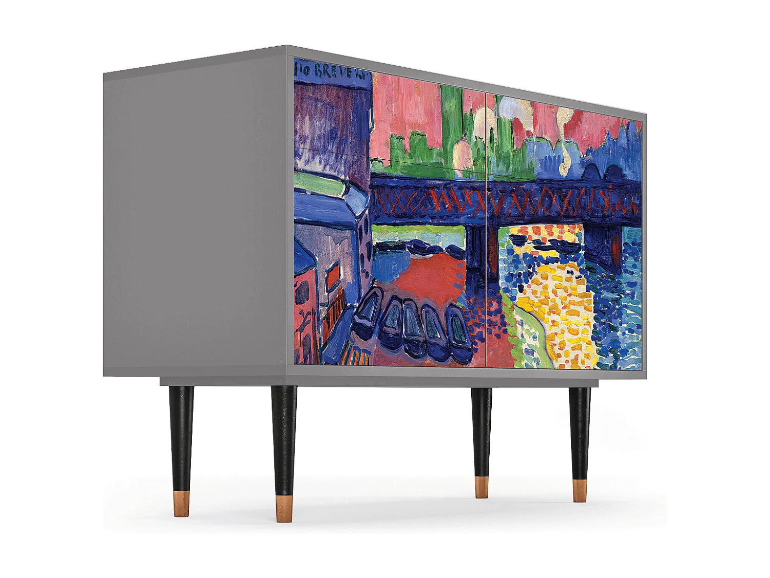 Buffet - 115x85x48 cm - BS4 - Charing Cross Bridge, Gris