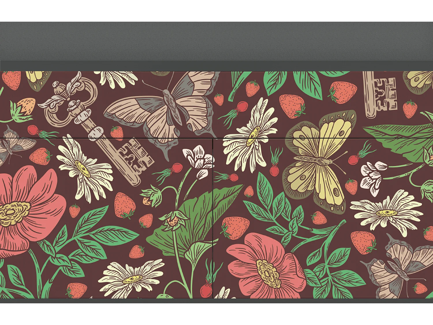 Sideboard - 115x85x48 cm - BS4 - Alice in Wonderland, Anthrazit