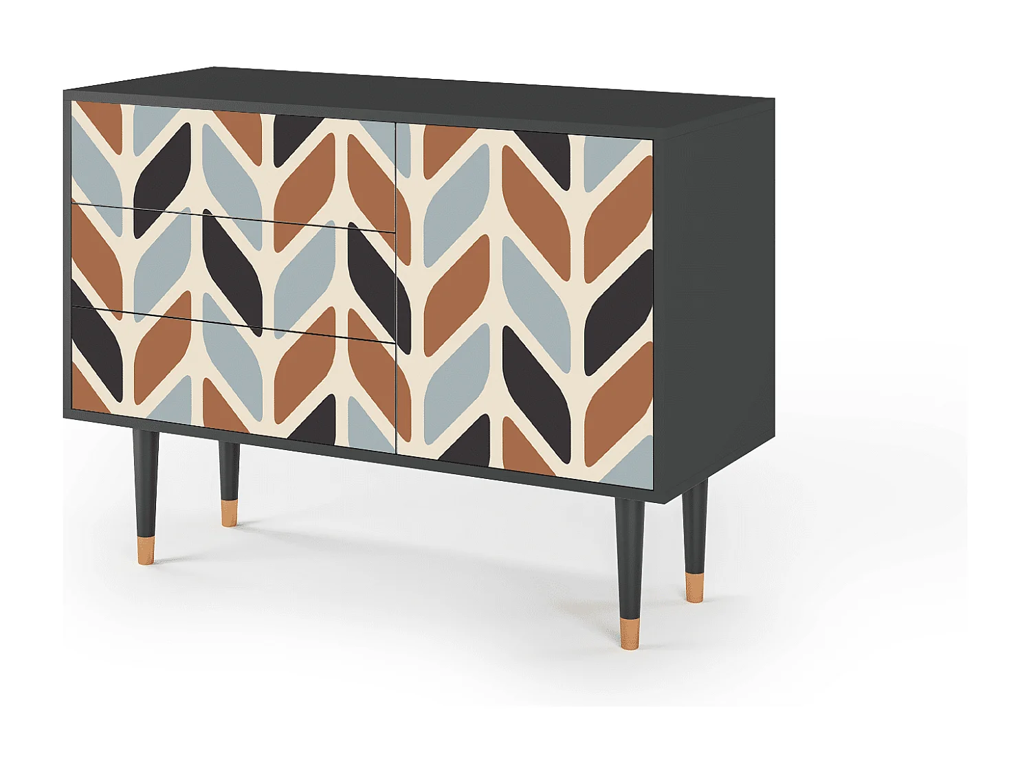 Dressoir - 115х84х41 cm - S3 - Beige Laure, Antraciet