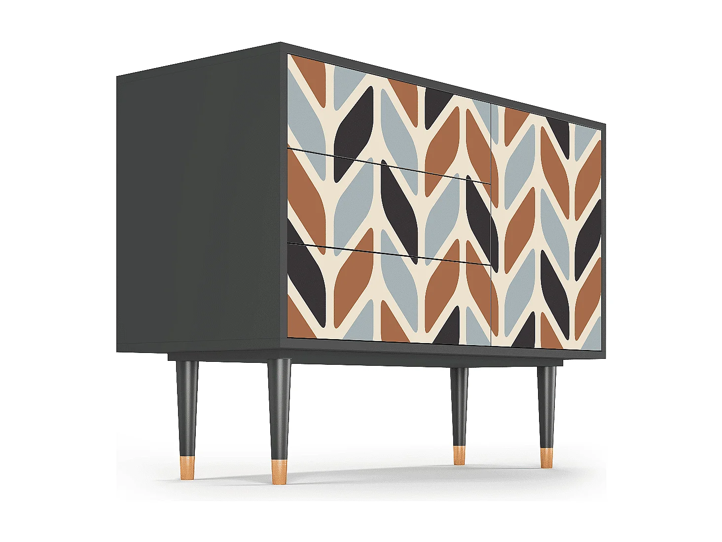 Dressoir - 115х84х41 cm - S3 - Beige Laure, Antraciet