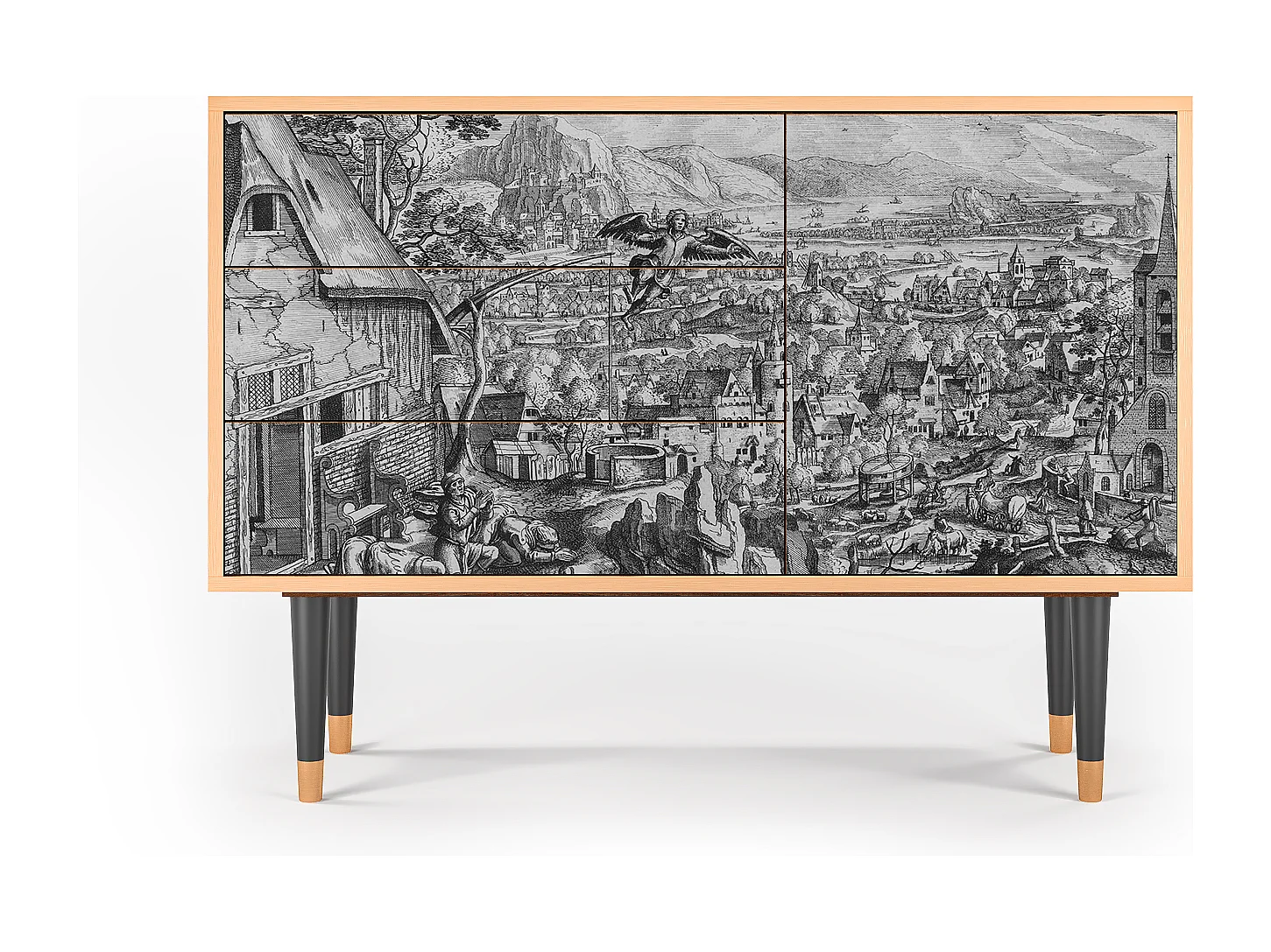 Kredens - 115х84х41 cm - S3 - Departure, Orzech