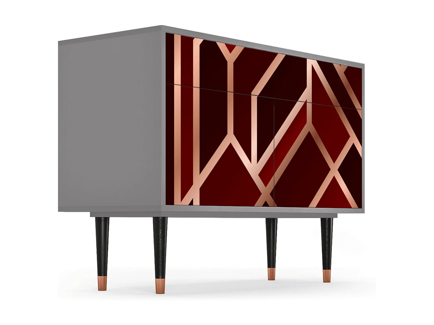 Buffet - 115x85x48 cm - BS4 - Velvet 1920's, Gris