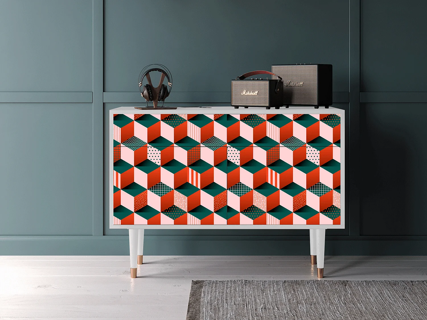 Buffet - 115x85x48 cm - BS4 - Pepsi-Cola, Blanc