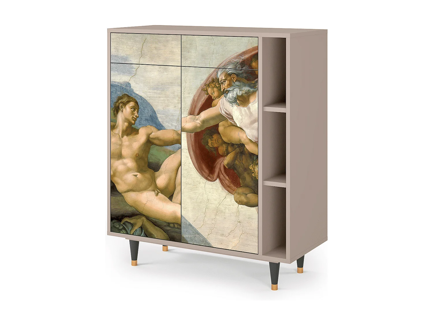 Aparador - 96х110х41 cm - BS6 - The Creation of Adam, Latte