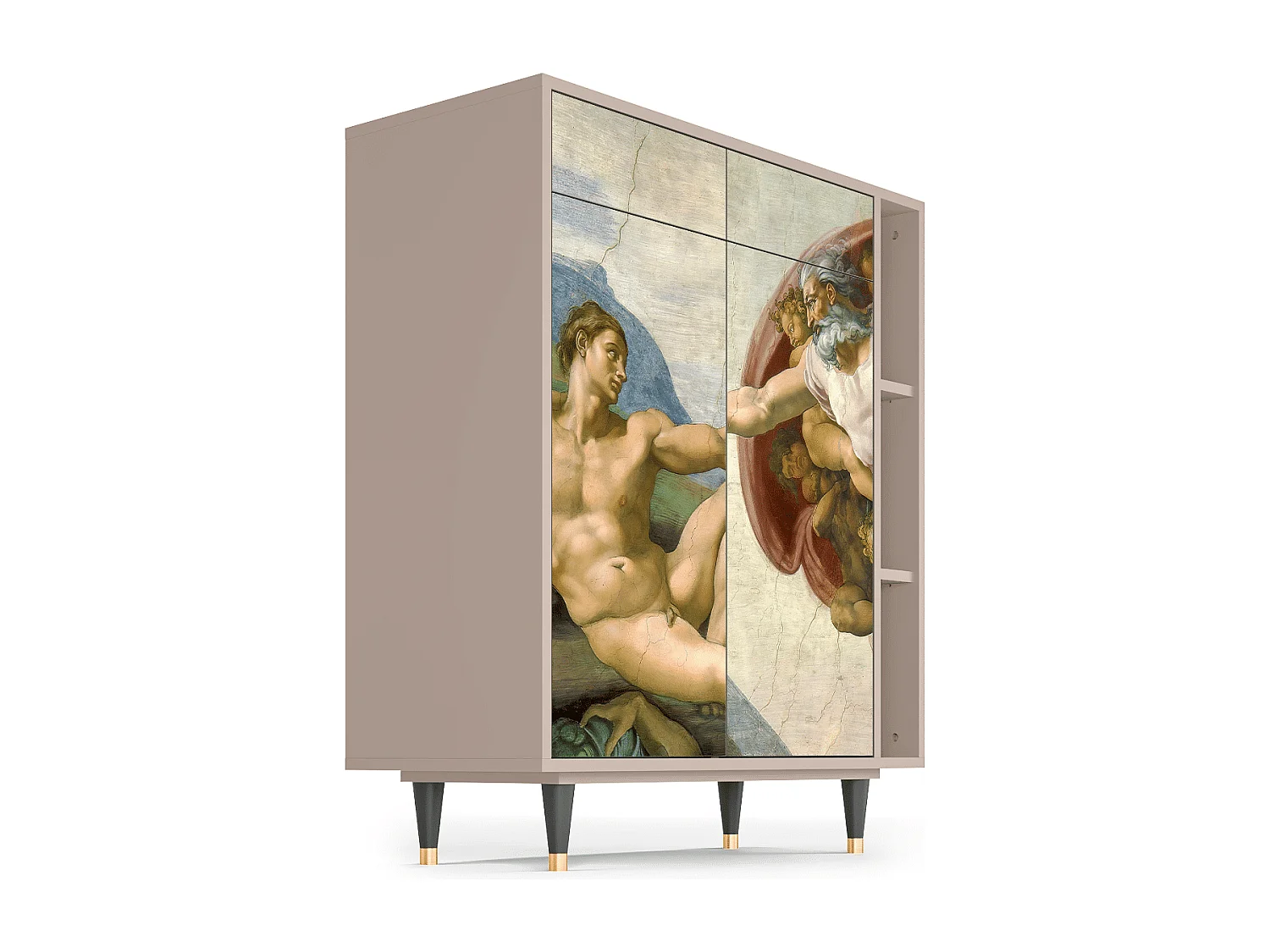 Aparador - 96х110х41 cm - BS6 - The Creation of Adam, Latte