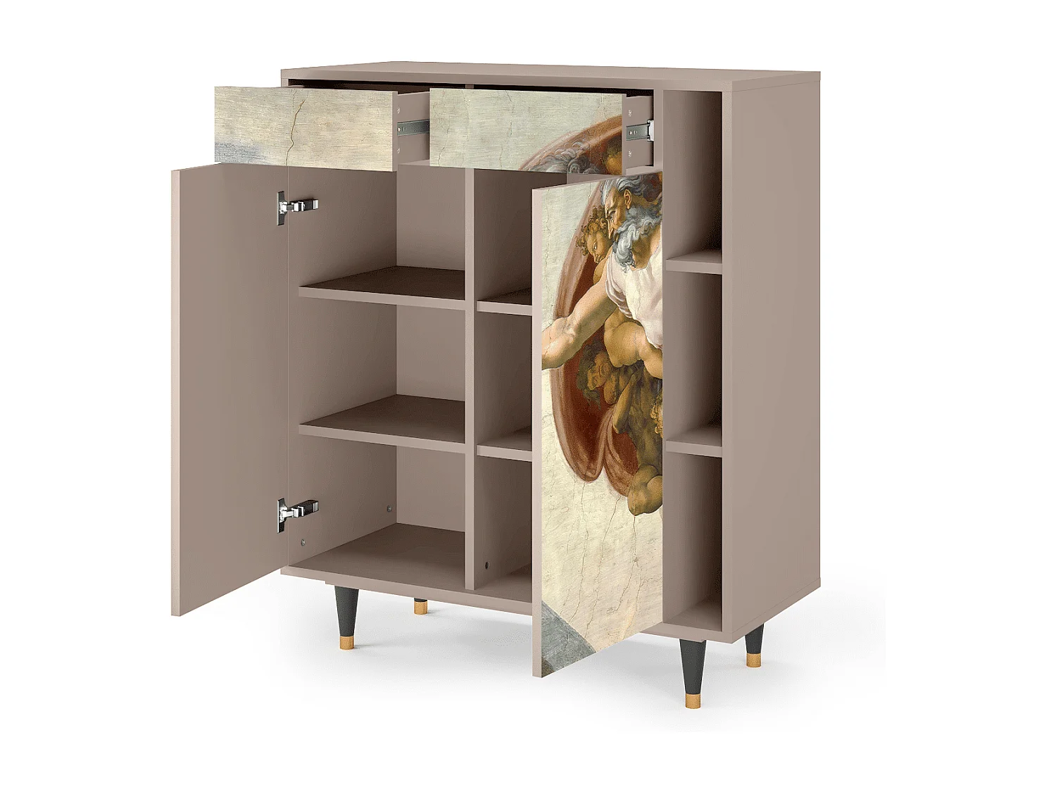 Aparador - 96х110х41 cm - BS6 - The Creation of Adam, Latte
