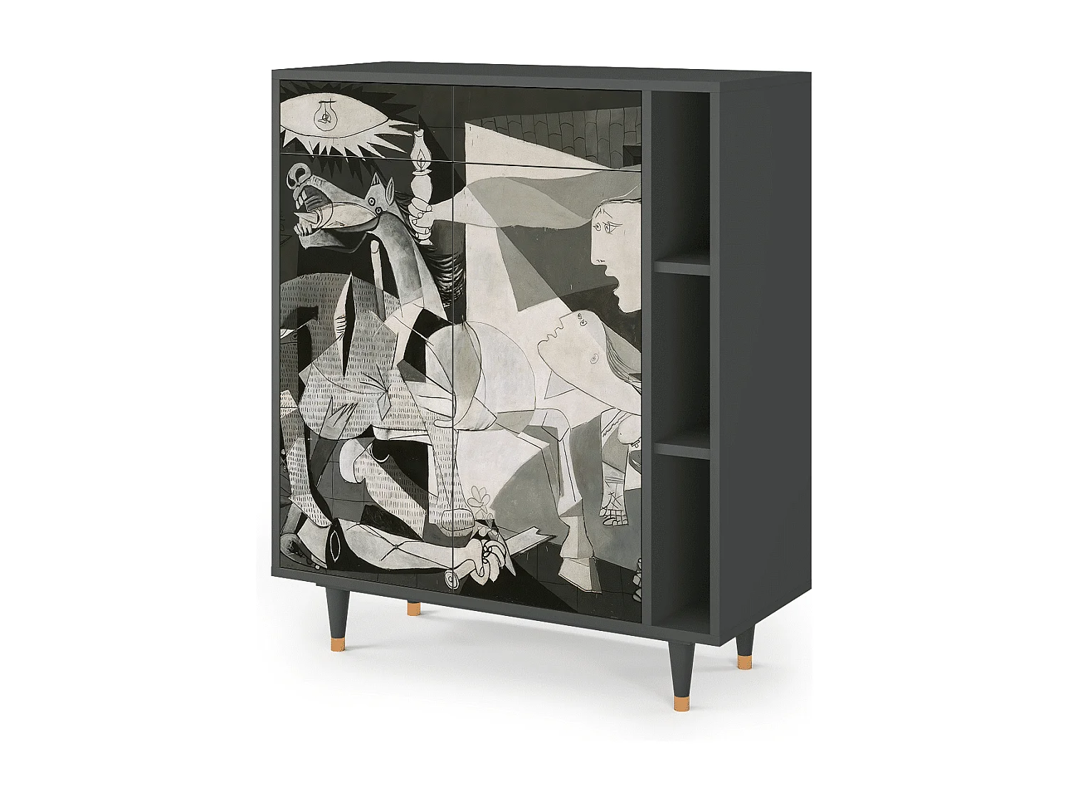 Buffet - 96х110х41 cm - BS6 - Guernica by Picasso, Anthracite