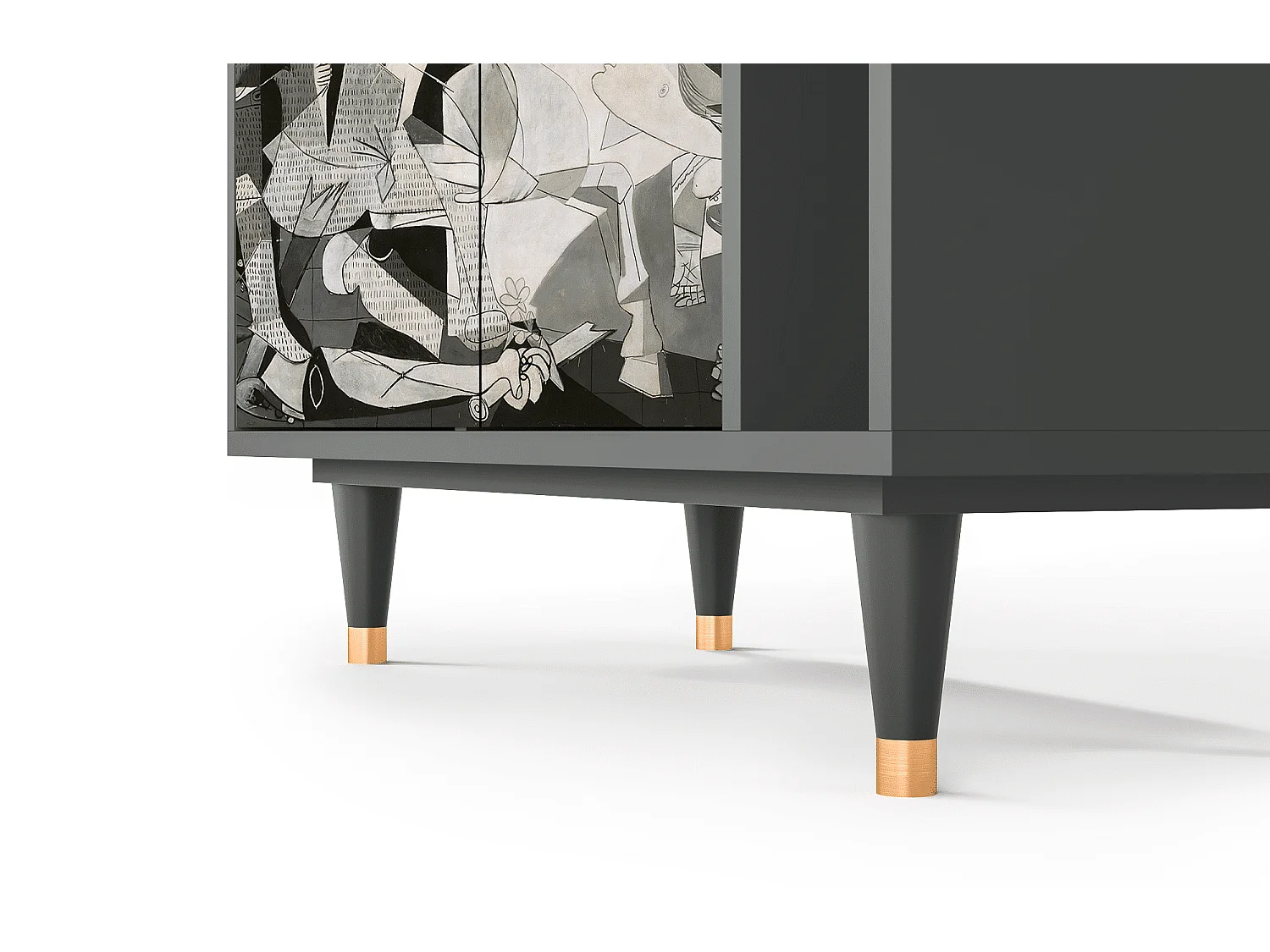 Kredens - 96х110х41 cm - BS6 - Guernica by Picasso, Antracyt