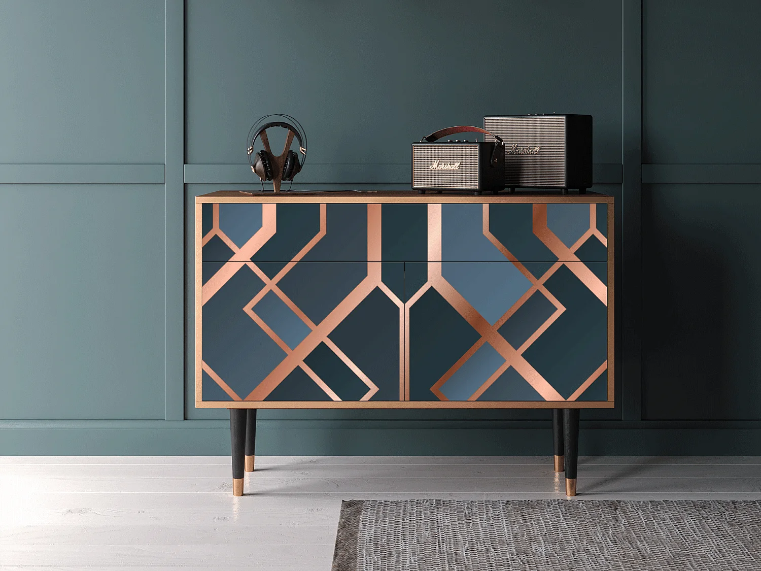 Credenza - 115x85x48 cm - BS4 - Ashy 1920', Noce