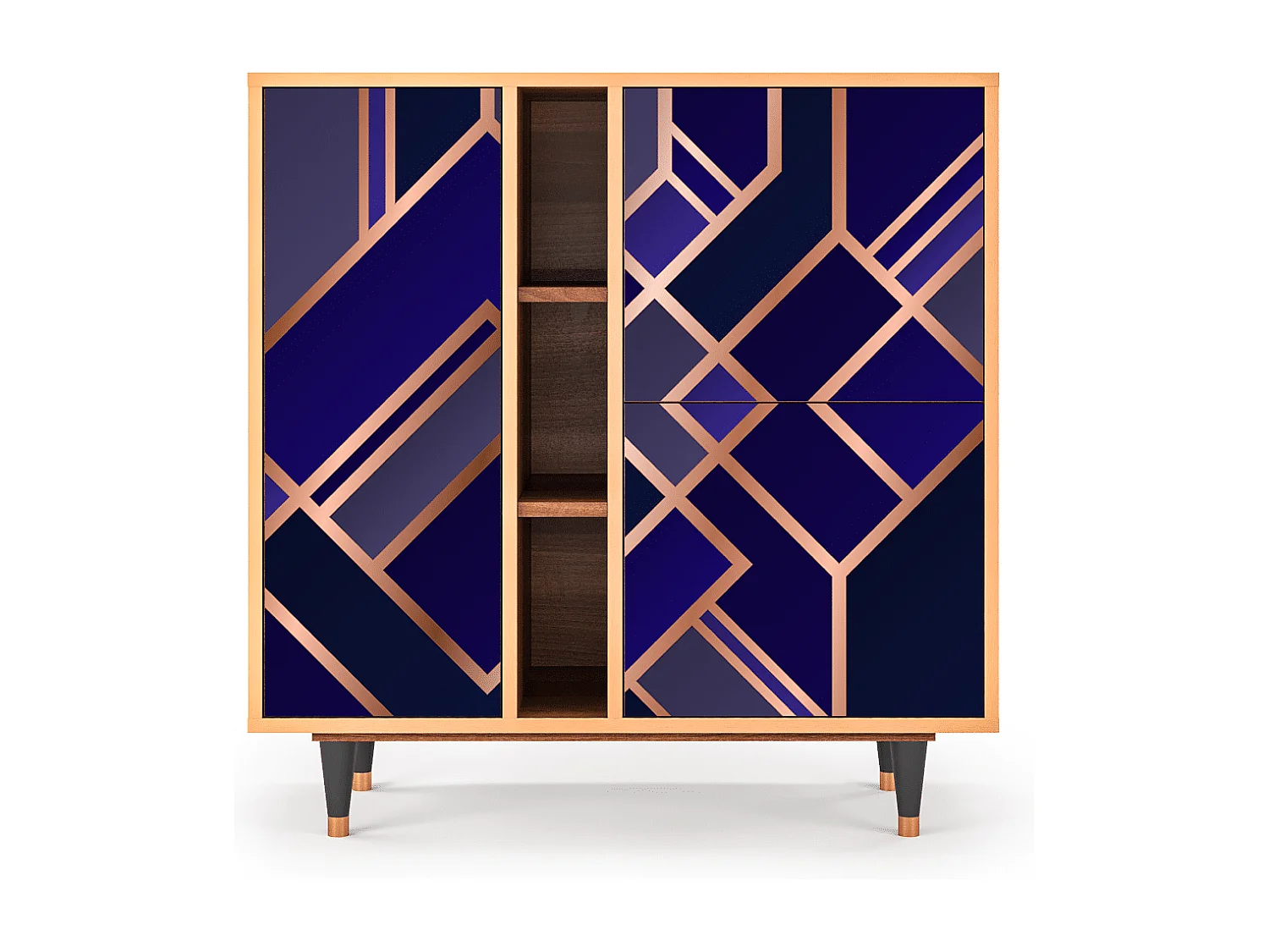 Credenza - 94х96х41 cm - BS5 - Aquamarine Getsby, Noce