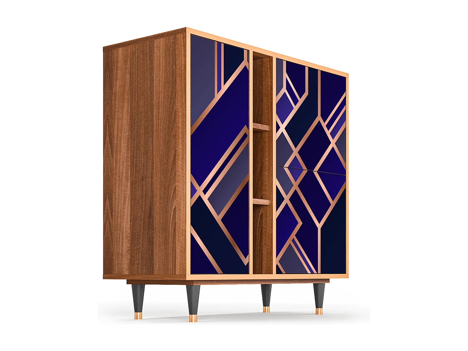 Credenza - 94х96х41 cm - BS5 - Aquamarine Getsby, Noce