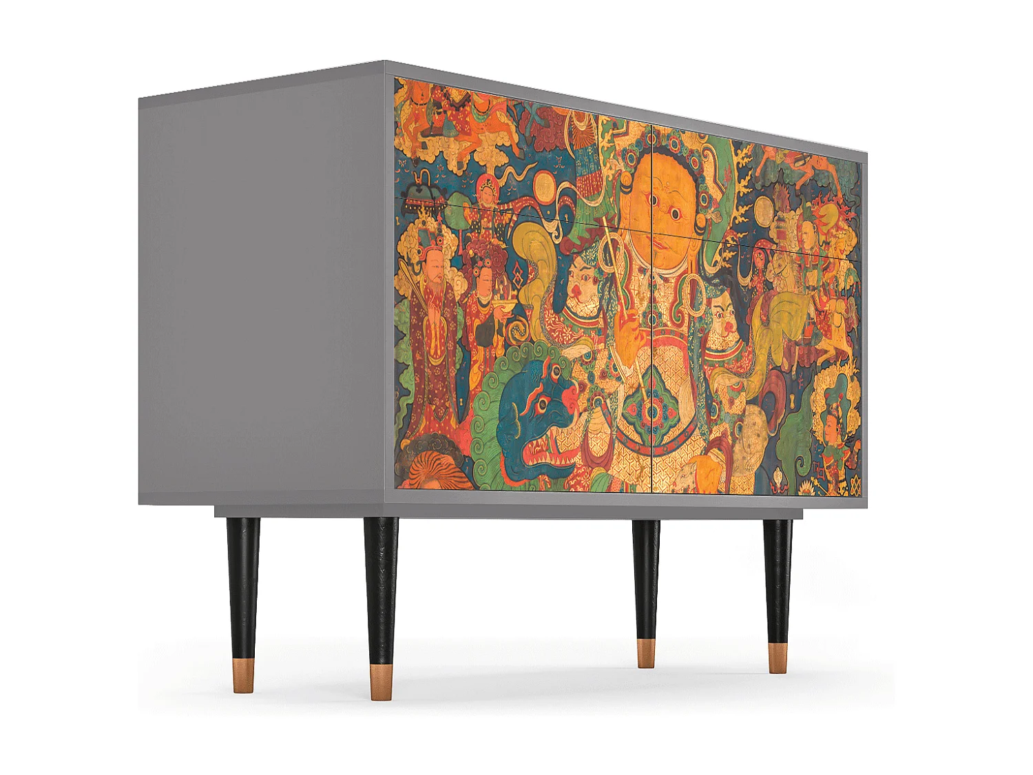 Credenza - 115x85x48 cm - BS4 - God by Vaisravana , Grigio