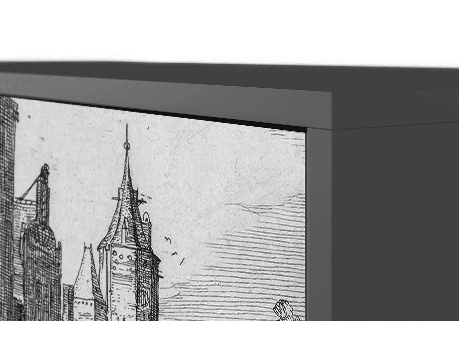 Credenza - 115х84х41 cm - S3 - Castle with Bridge, Antracite