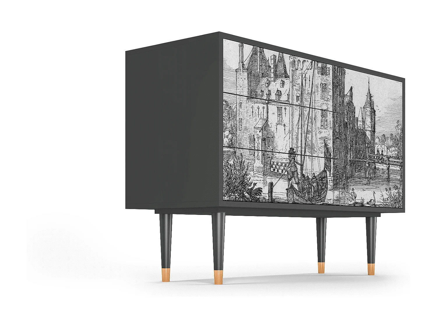 Buffet - 115х84х41 cm - S3 - Castle with Bridge, Anthracite