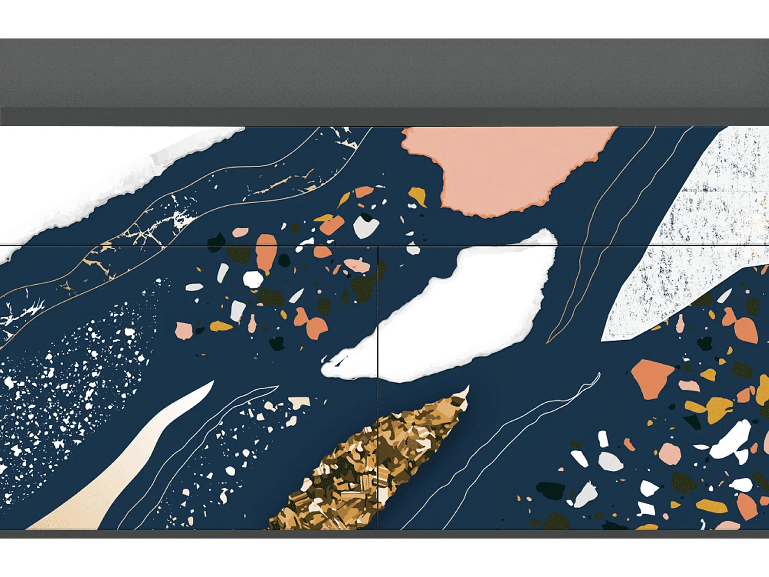 Dressoir - 115x85x48 cm - BS4 - Nude Iceberg, Antraciet