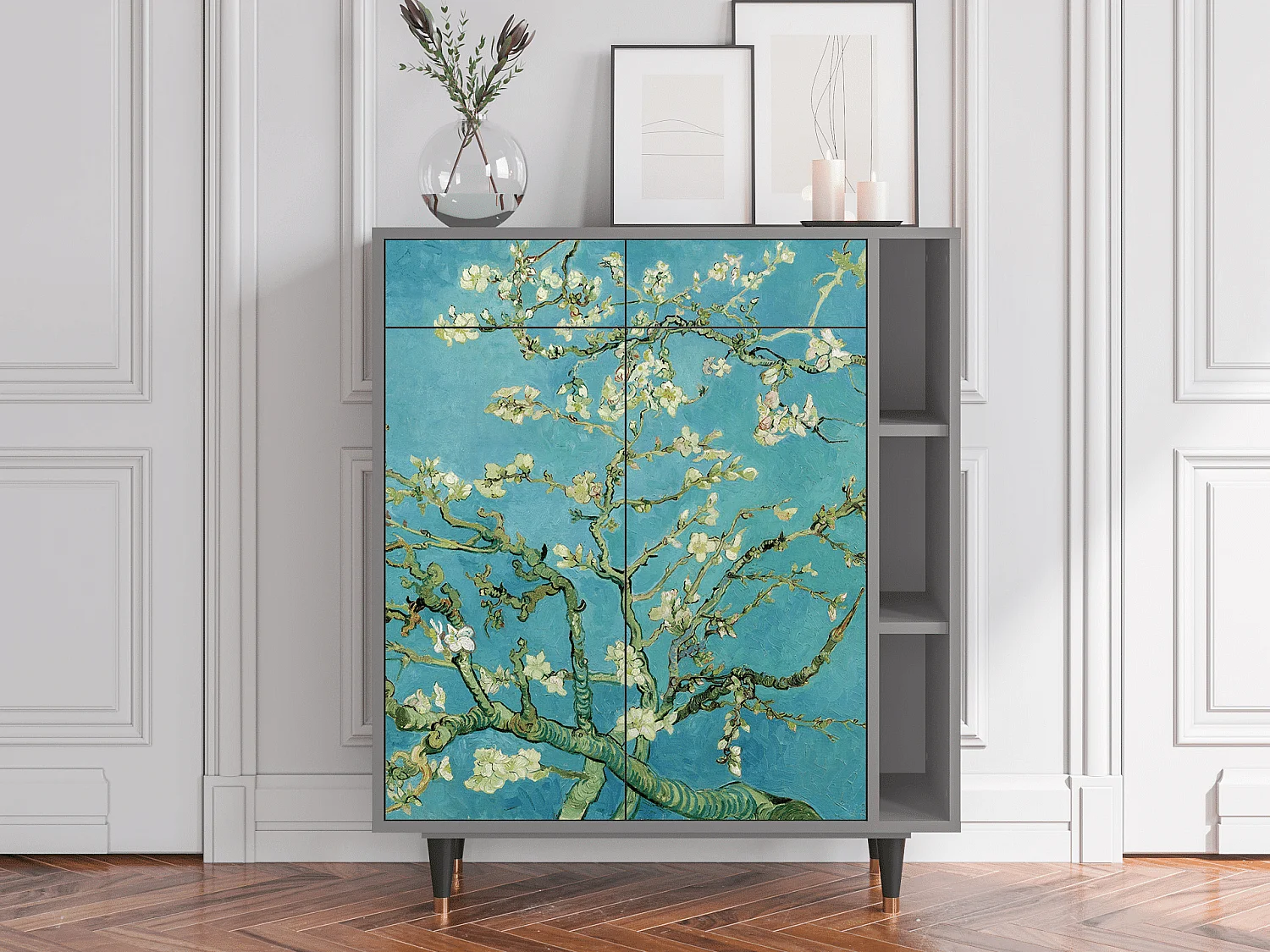 Aparador - 96х110х41 cm - BS6 - Almond Blossom, Cinza