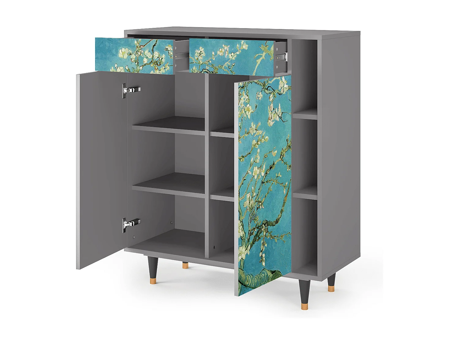 Credenza - 96х110х41 cm - BS6 - Almond Blossom, Grigio