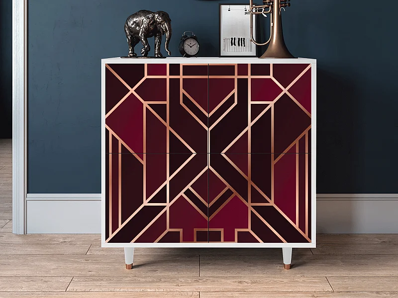 Kredens - 94x96x48 cm - BS3 - Burgundy Jewelery, Biały