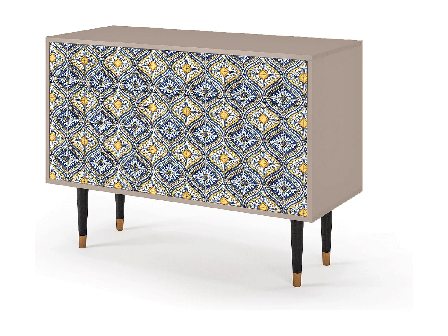 Buffet - 115x85x48 cm - BS4 - Illusory Pattern, Latte