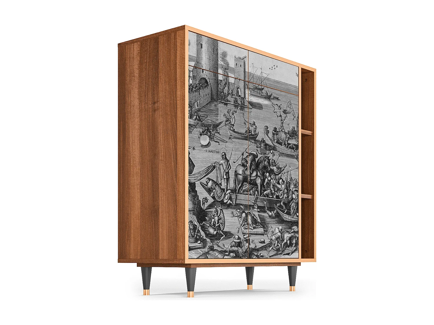 Kredens - 96х110х41 cm - BS6 - Saint Martin, Orzech