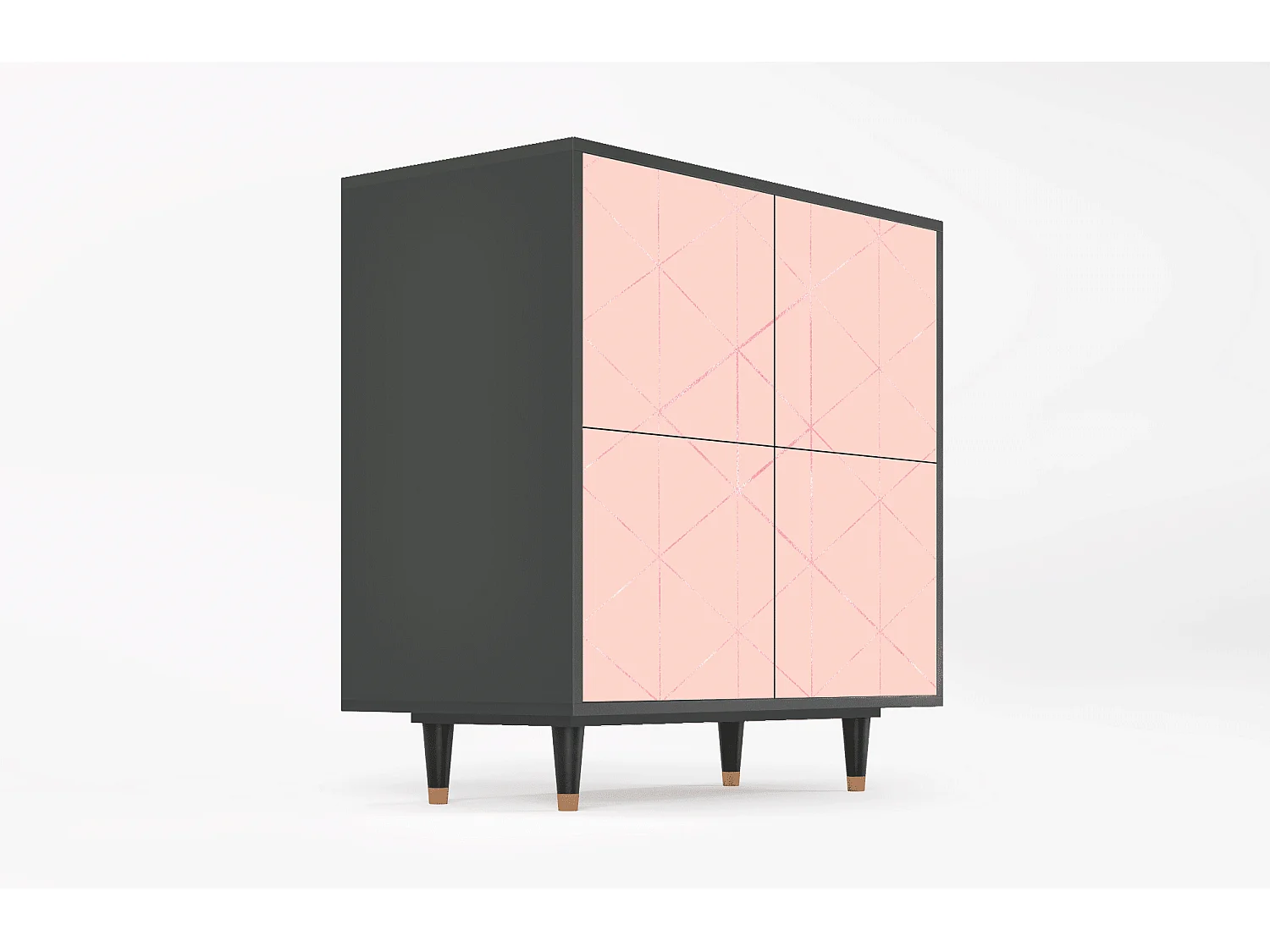 Aparador - 94x96x48 cm - BS3 - Rose Quartz, Antracite