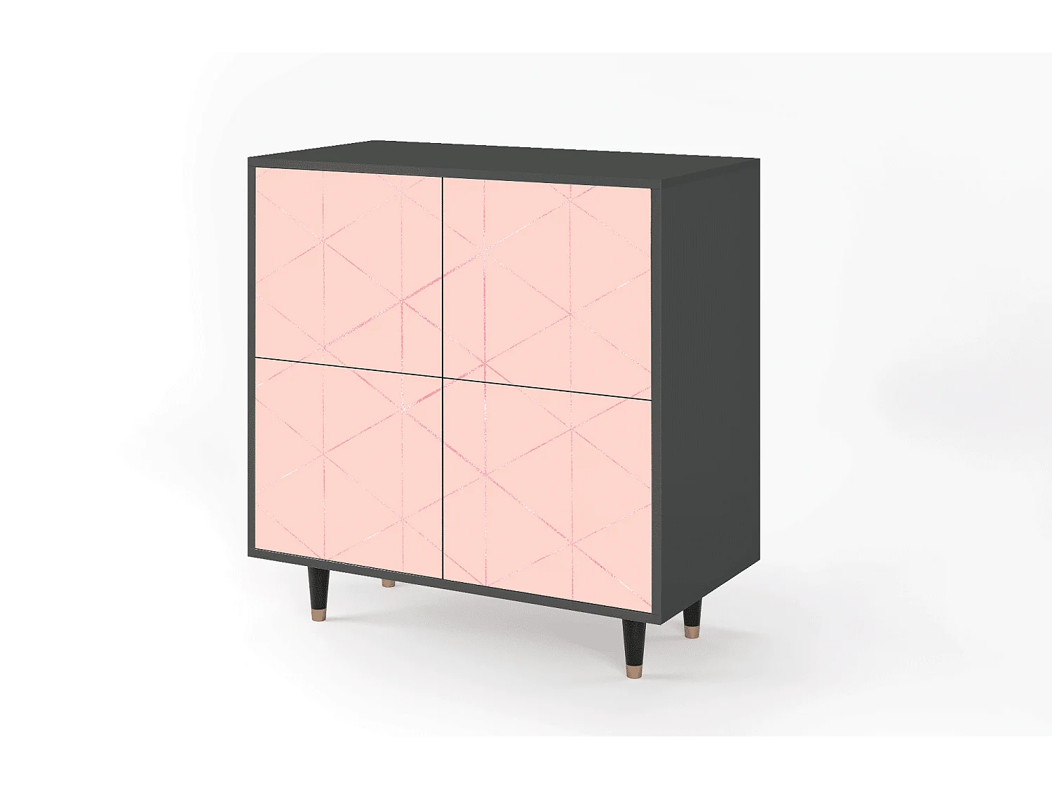 Dressoir - 94x96x48 cm - BS3 - Rose Quartz, Antraciet