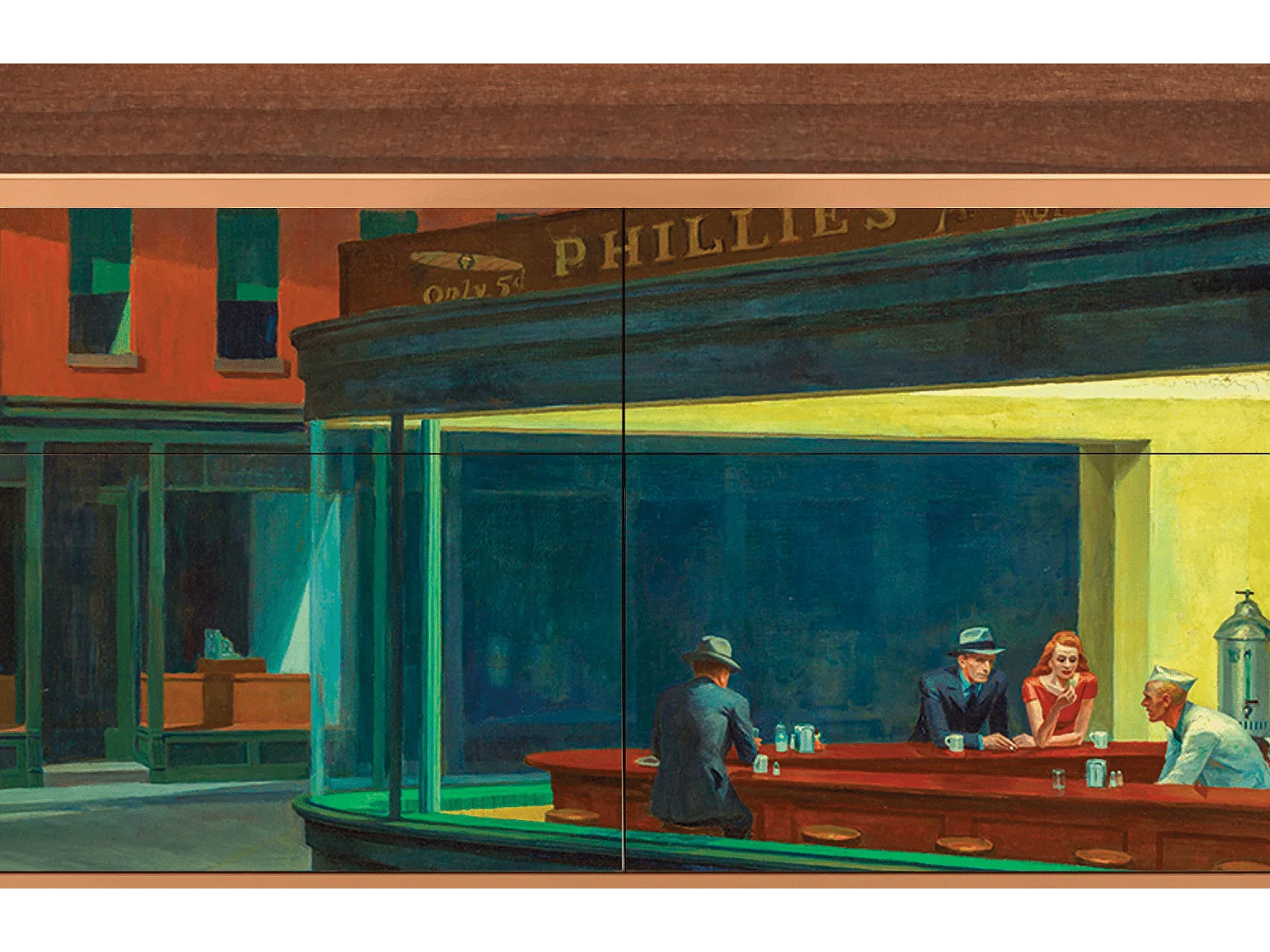 Buffet - 115x85x48 cm - BS4 - Nighthawks by Hopper, Noyer