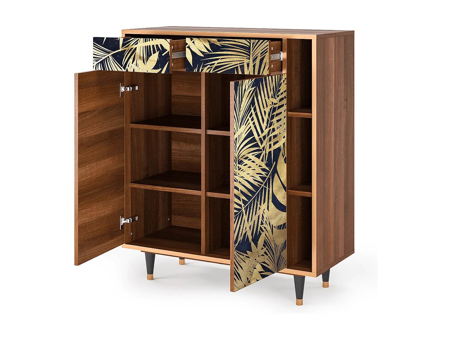 Dressoir - 96х110х41 cm - BS6 - Jungle Vibes, Walnoot