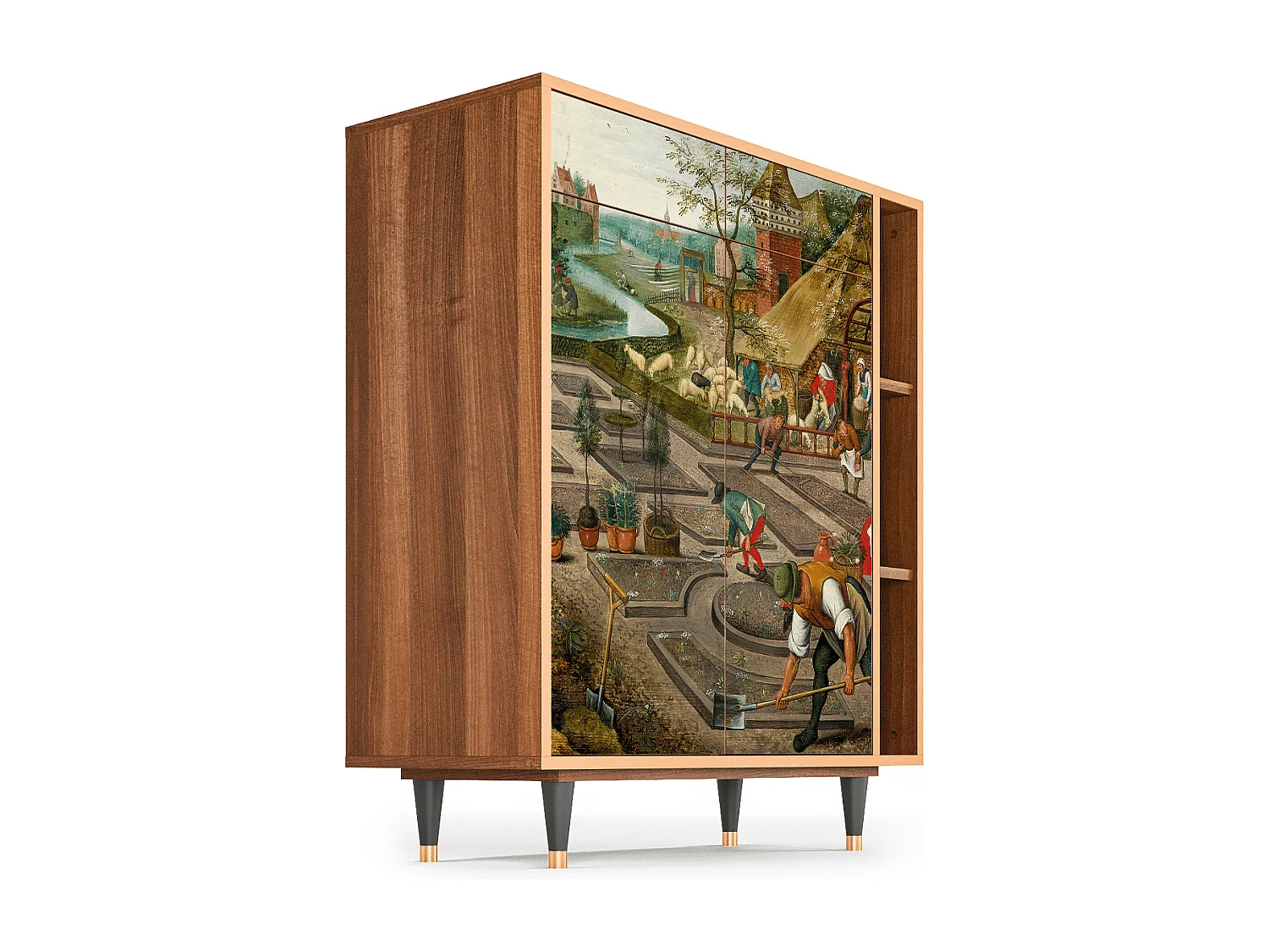 Kredens - 96х110х41 cm - BS6 - The Younger - Spring, Orzech