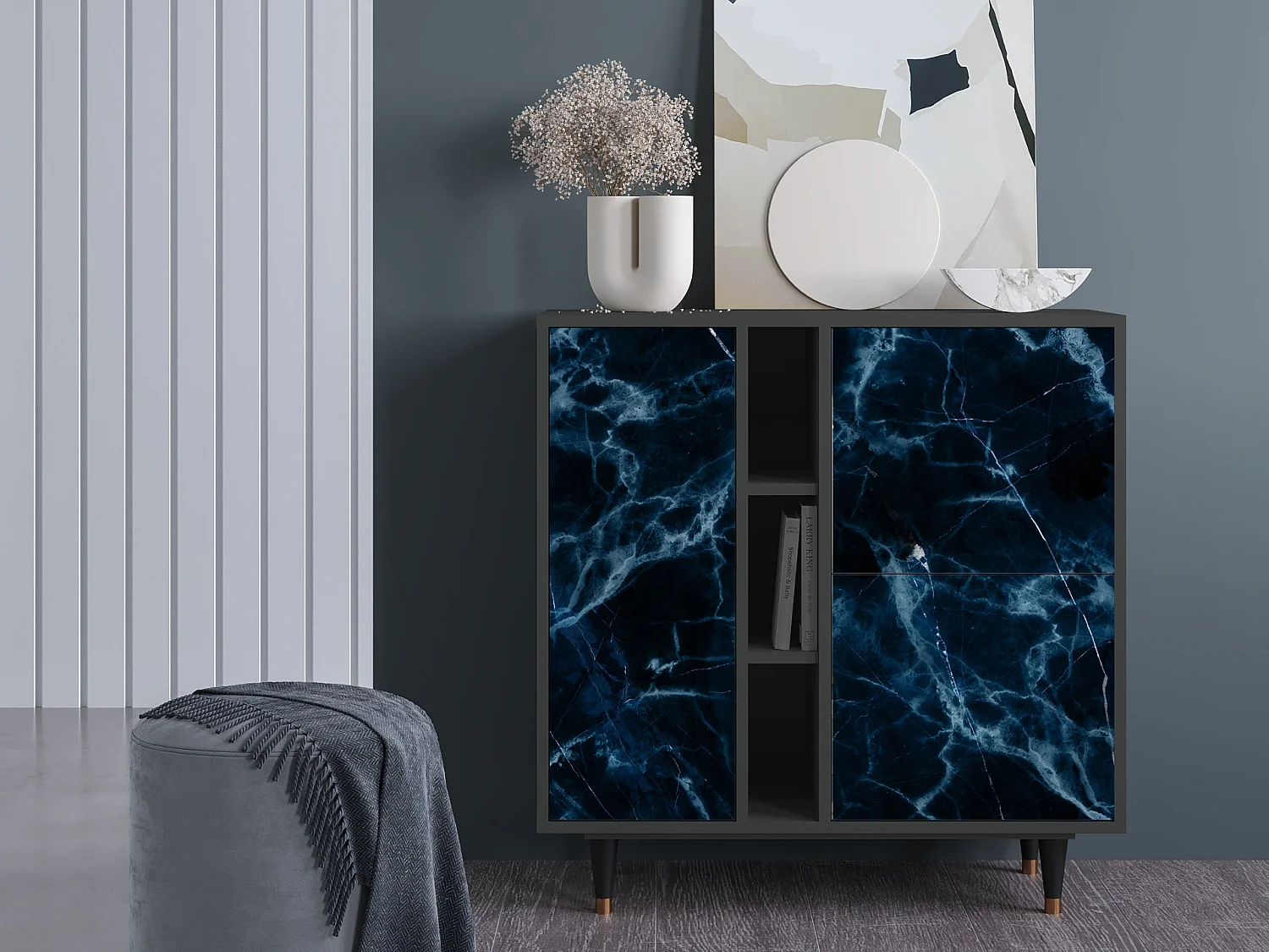 Buffet - 94х96х41 cm - BS5 - Deep Ocean, Anthracite