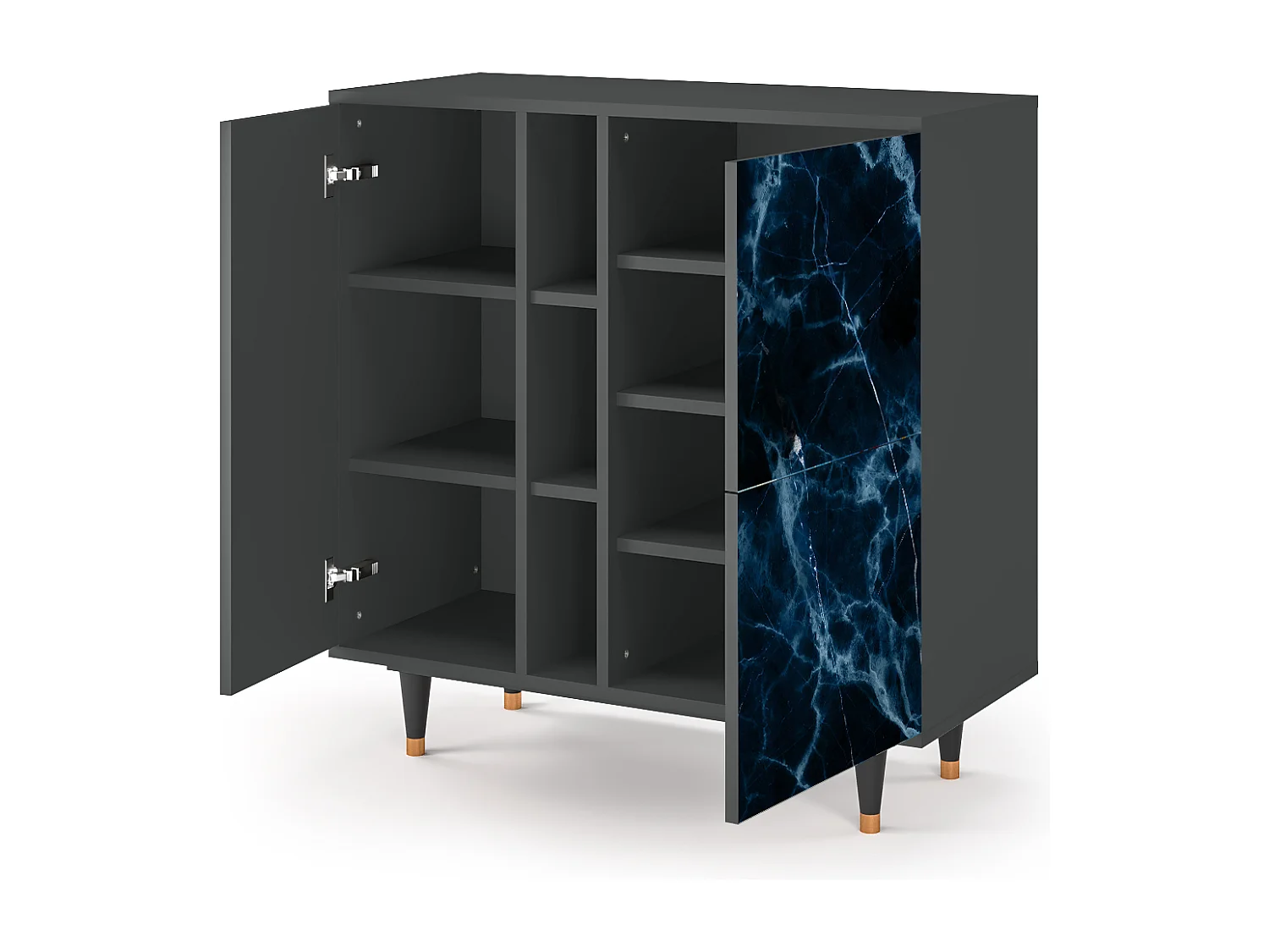 Kredens - 94х96х41 cm - BS5 - Deep Ocean, Antracyt