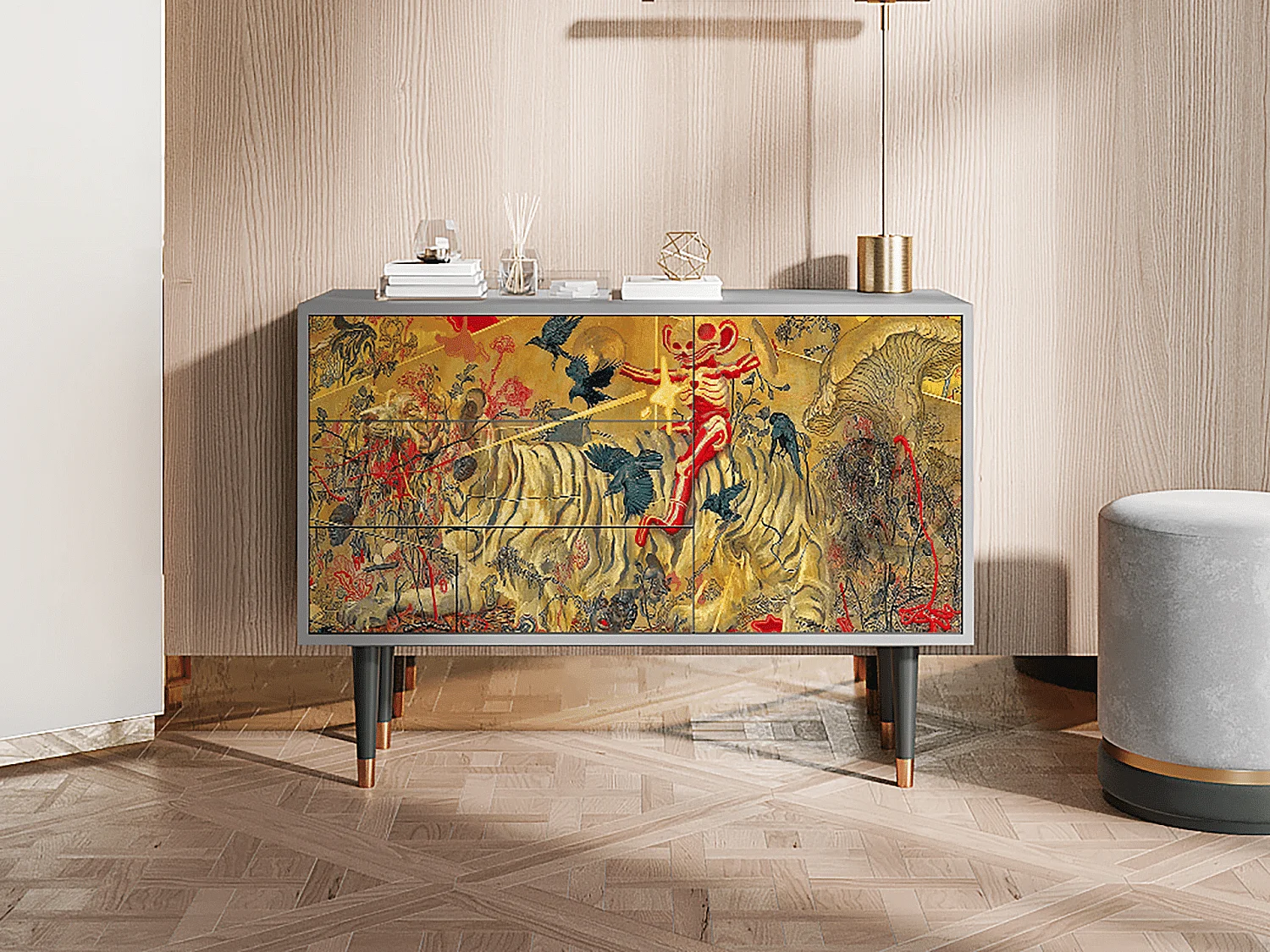 Credenza - 115х84х41 cm - S3 - Blood by James Jean, Grigio