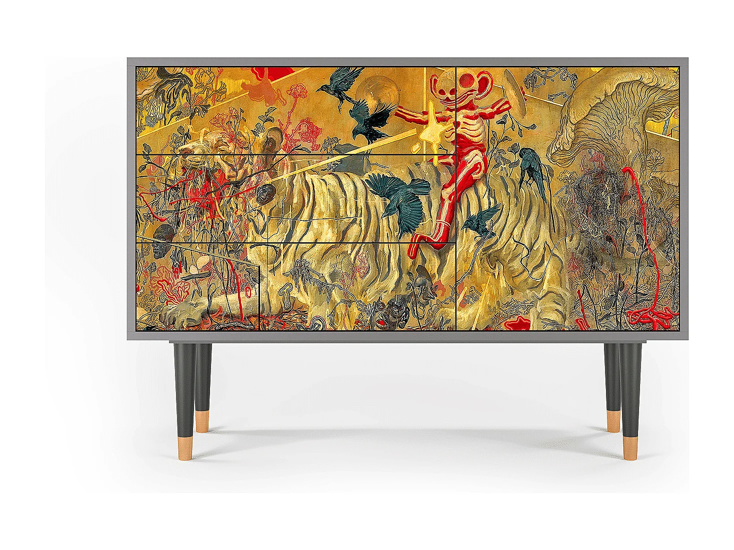Credenza - 115х84х41 cm - S3 - Blood by James Jean, Grigio