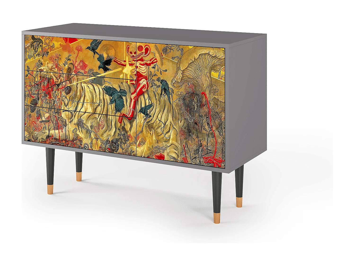 Credenza - 115х84х41 cm - S3 - Blood by James Jean, Grigio