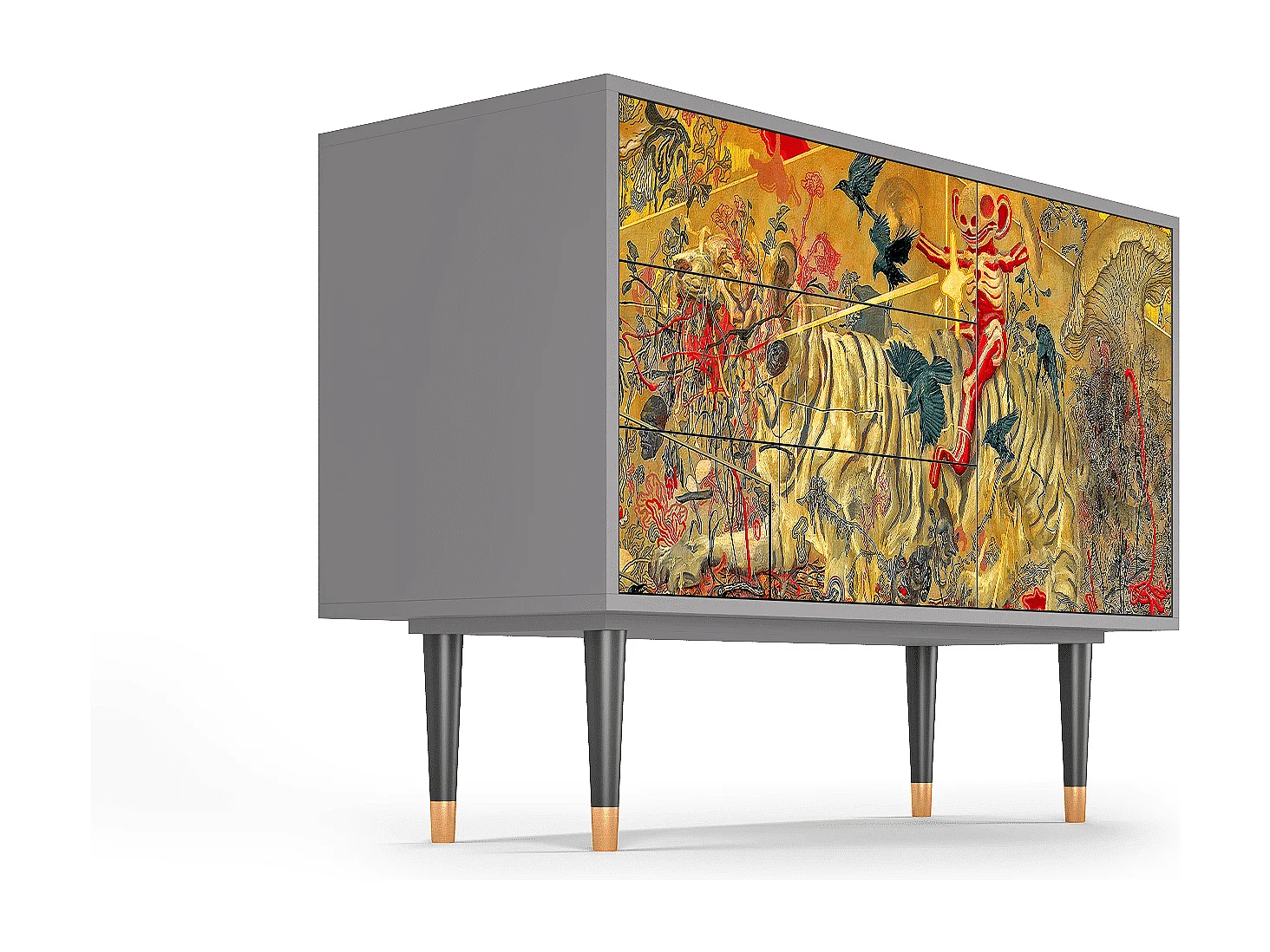 Credenza - 115х84х41 cm - S3 - Blood by James Jean, Grigio