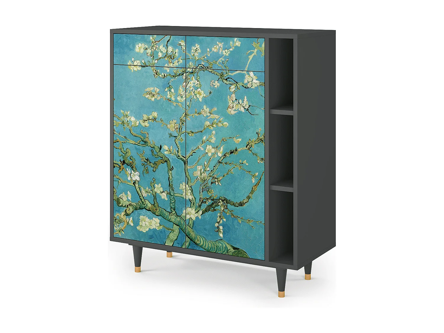 Credenza - 96х110х41 cm - BS6 - Almond Blossom, Antracite